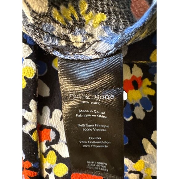 💖RAG & BONE Floral Sleeveless V-Neck Dress with Adjustable Straps & Colorful - Picture 8 of 8